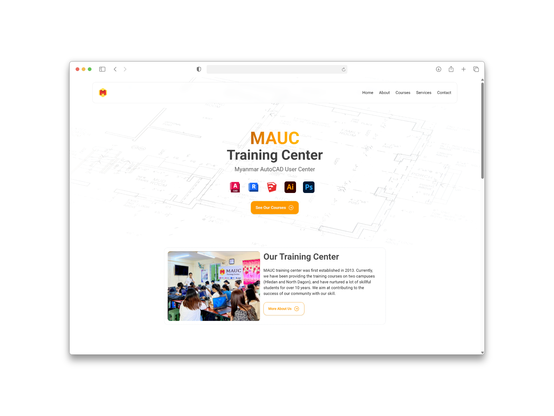 Landing Page For MAUC Myanmar